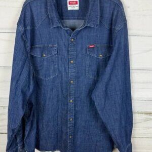 Wrangler Men's Denim Snap Shirt